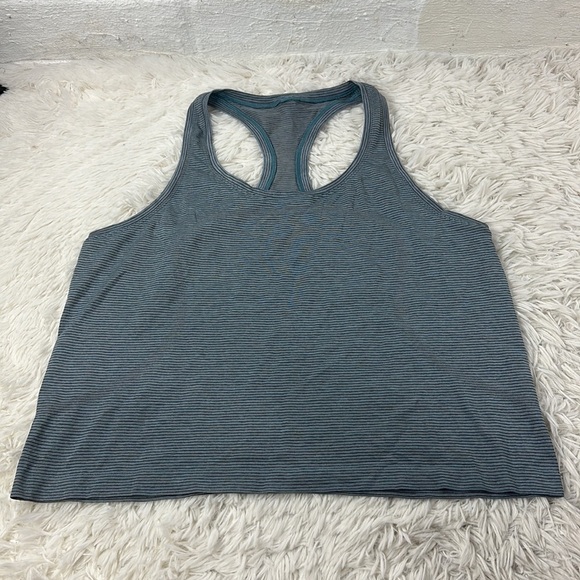 Lululemon Swiftly Tech Racerback 2.0 *Race Length Tetra Stripe Rhino Grey - Picture 1 of 6